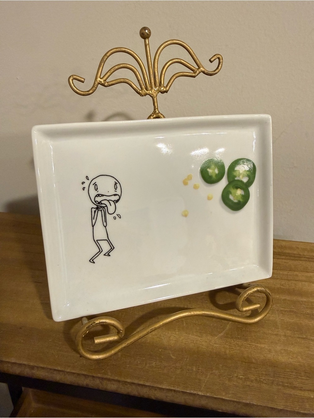 Crate & Barrel CB2 Oliver Jalapeño appetizer plate